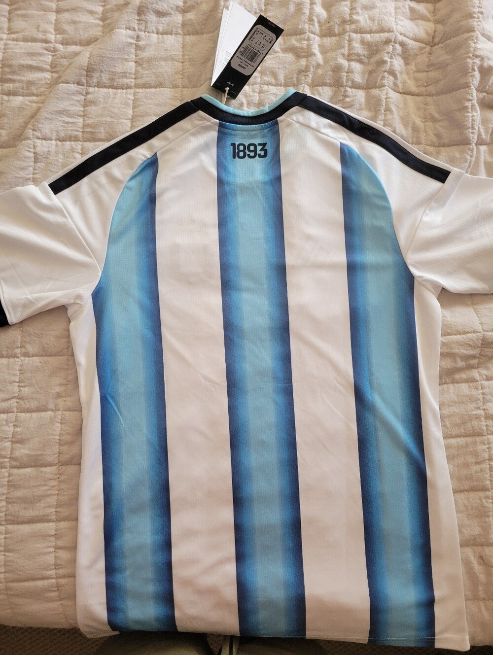 NWT Adidas Argentina 3-Star 2022 World Cup Champions Jersey Men's Size M - Picture 8 of 11